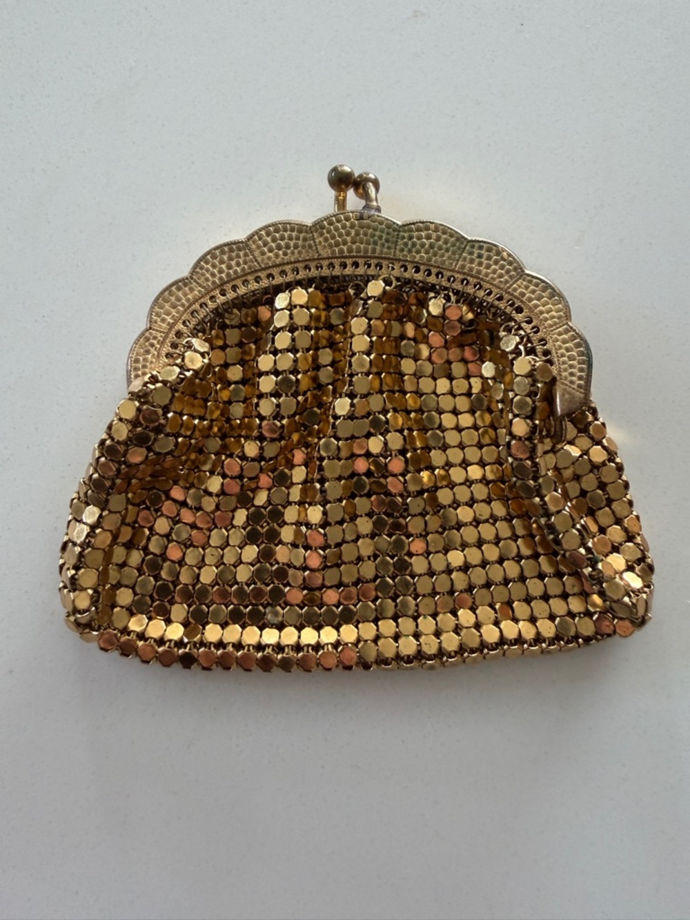 Vintage Gold Mesh Evening Coin Purse - Unbranded